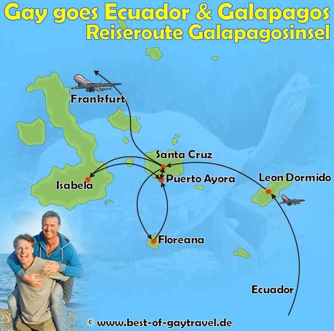 Gay goes Galapagos - Route der Reise