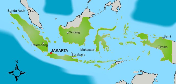 Indonesien Karte der Provinenzen